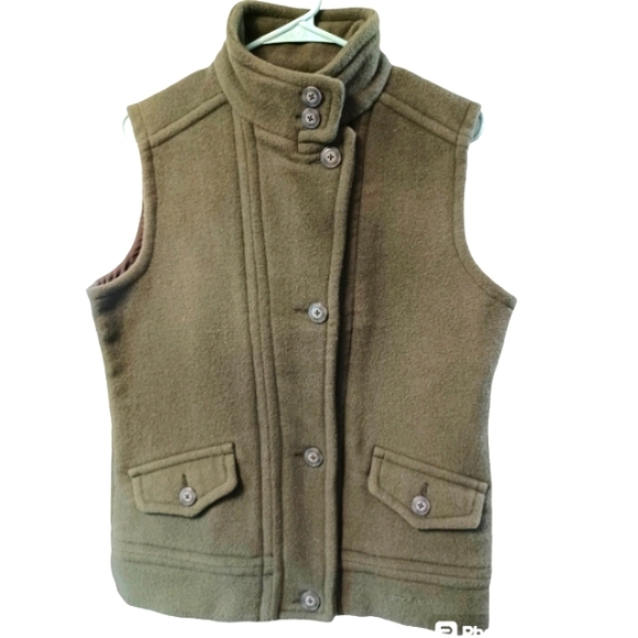 Woolrich Women's Olive Green Wool Vest Women's Size Small - Picture 14 of 14